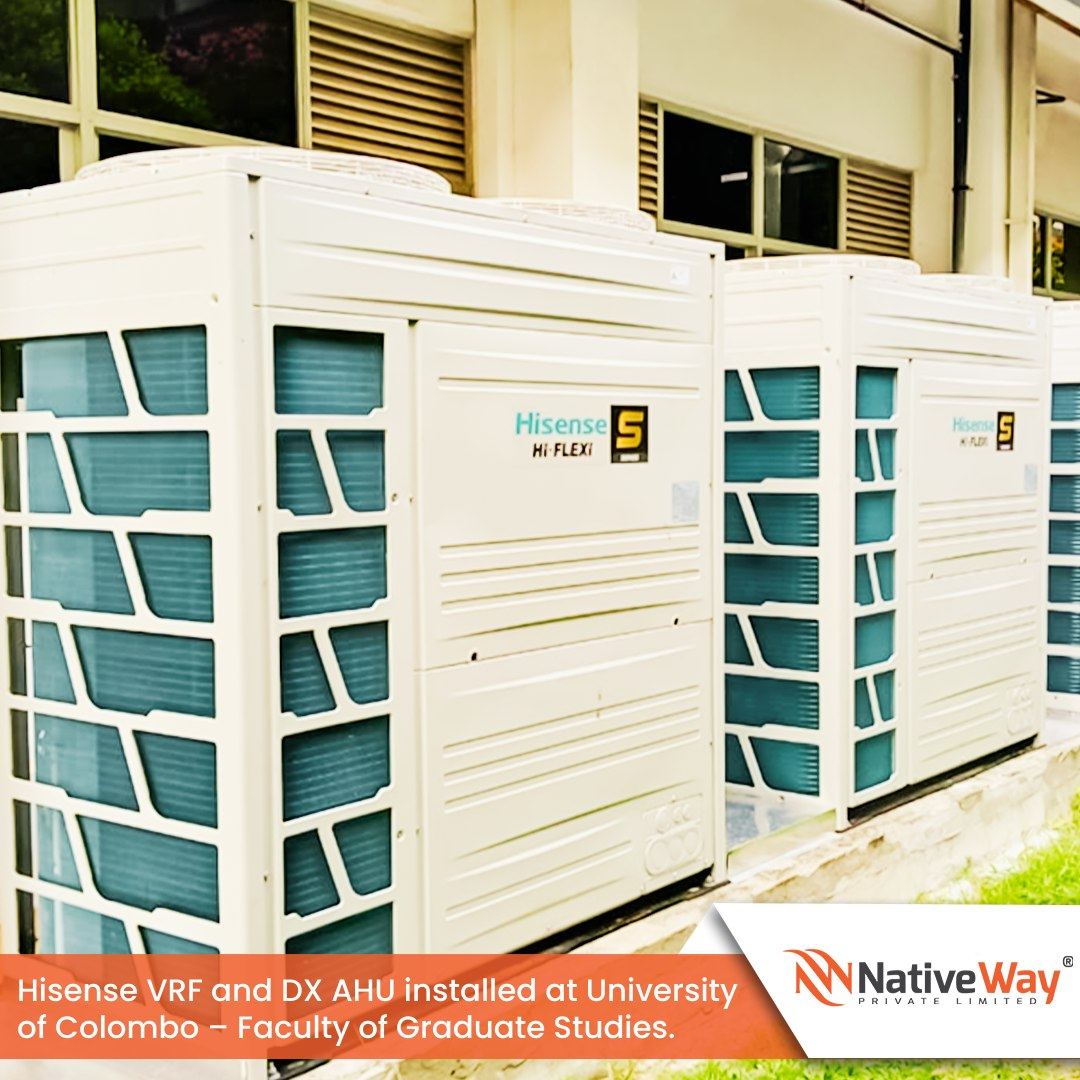 Hisense VRF outdoor units installed at the University of Colombo Faculty of Graduate Studies